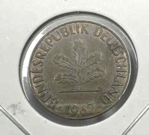 World Coin 1967 J German Federal Republic 2 Pfennig Bronze Circulated - Picture 1 of 4