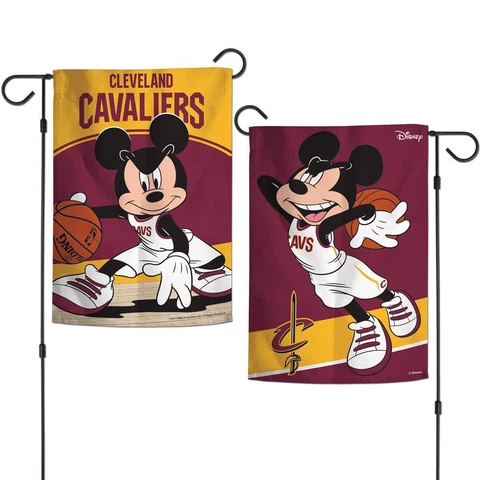 CLEVELAND CAVALIERS MICKEY MOUSE DISNEY 12"X18" 2 SIDED GARDEN FLAG WINCRAFT 🏀 Cover