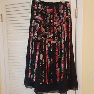 Vintage Boho Maxirock bunt Fransen. Indien Gr. L - Bild 1 von 12
