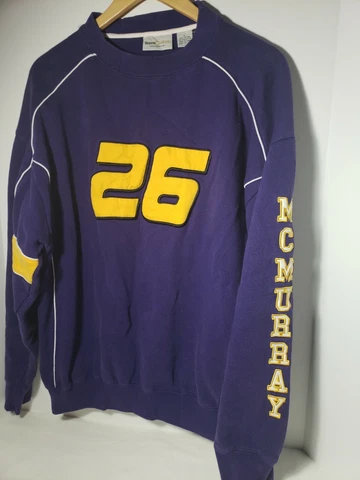 Team Caliber Nascar 26 McMurray Jamie Crown Purple Pullover Shirt L Roush Y2K Cover