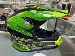 Vega Green/Yellow Stinger MX Offroad Helmet MIGHTY-X2 Youth Small NEW - Picture 1 of 5