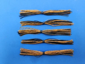 5 silicone Skirt BLACK/PUMPKIN #5-9164 Lure Spinnerbait Buzz Tackle - Picture 1 of 1