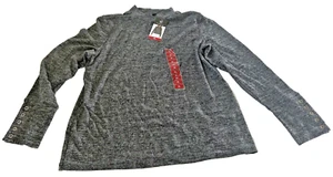 NWT Rafaella Charcoal Tweed Heather Gray Knit Sweater, Size XL, Ret. $69, Soft - Picture 1 of 6