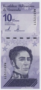 Billete Venezuela 10 Bolívares 29-4-2021 Pick 116 UNC Sin Circular Serie A - Imagen 1 de 2
