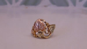 Black Hills Gold Leaves & Grapes Statement Ring 10k & 12k Multi-Tone Gold Size 8 - Picture 1 of 7