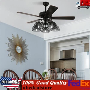52 Inch Elegant Ceiling Fan Light 3-Speed Fan Chandelier Pendant With Remote - Picture 1 of 12