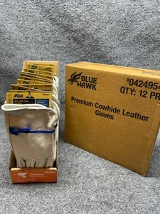 Project Source Guanti da Costruzione Medium in Pelle Off-White (Qtà 12) - Foto 1 di 9