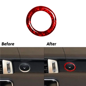 Red Carbon Fiber Glove Box Switch Cover Trim For Land Range Rover Sport 2014-17 - Picture 1 of 13