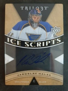 2013-14 Upper Deck Trilogy Ice Scripts #ISJH Jaroslav Halak - Picture 1 of 2
