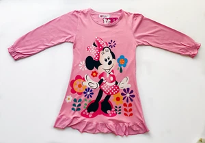 Kids Girls Pink Nightgown long Sleeves Pink Minnie Mouse Girls Sleepwear 12T-18T - Picture 1 of 1