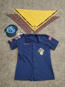 Vintage Boyscouts BSA Boyscouts of America Neckerchiefs, Shirt, Hat Etc. Camping - Picture 1 of 11