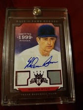 2015 Diamond Kings Nolan Ryan Auto Dual Game Used Patch #'d/15