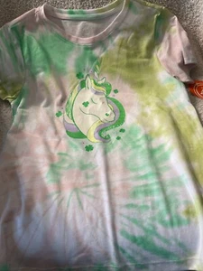 Wonder Nation XL Girl's T-Shirt with Unicorn Tie-Dye - Picture 1 of 6