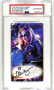 ALICIA SILVERSTONE "Batgirl" Signed 1997 Skybox Batman & Robin Card PSA/DNA Slab - Bild 1 von 3