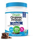 Orgain Organic Vegan Protein Powder + Oat Milk, Chocolate - 20g Plant Based Prot