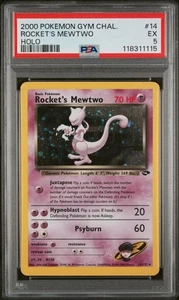 Pokemon Rocket´s Mewtwo 14/132 Holo Gym Challenge PSA 5 EX - Picture 1 of 2