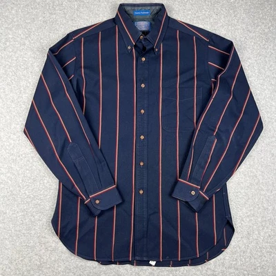 VINTAGE Pendleton Country Traditionals USA Made Wool Flannel Medium Blue Stripe - Image 1 of 4