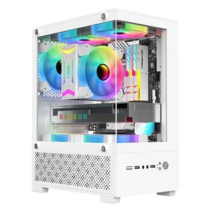 270 Degree Transparent Computer Case PC Tower For M-ATX/ITX Motherboard - Afbeelding 1 van 12