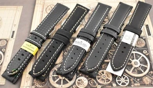 Cinturino per Orologio Vera Pelle 20mm Morellato Alfa Alfa Nero cuciture bianche - Imagen 1 de 27