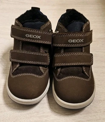 New  Geox respira Boys Boot sneaker Brown Blue Waterproof Warm  Sz 10 EU 27 - Image 1 of 4