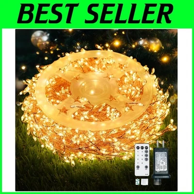 Indoor Outdoor Fairy Lights - 75ft Plug in Remote Control - Image 1 of 4