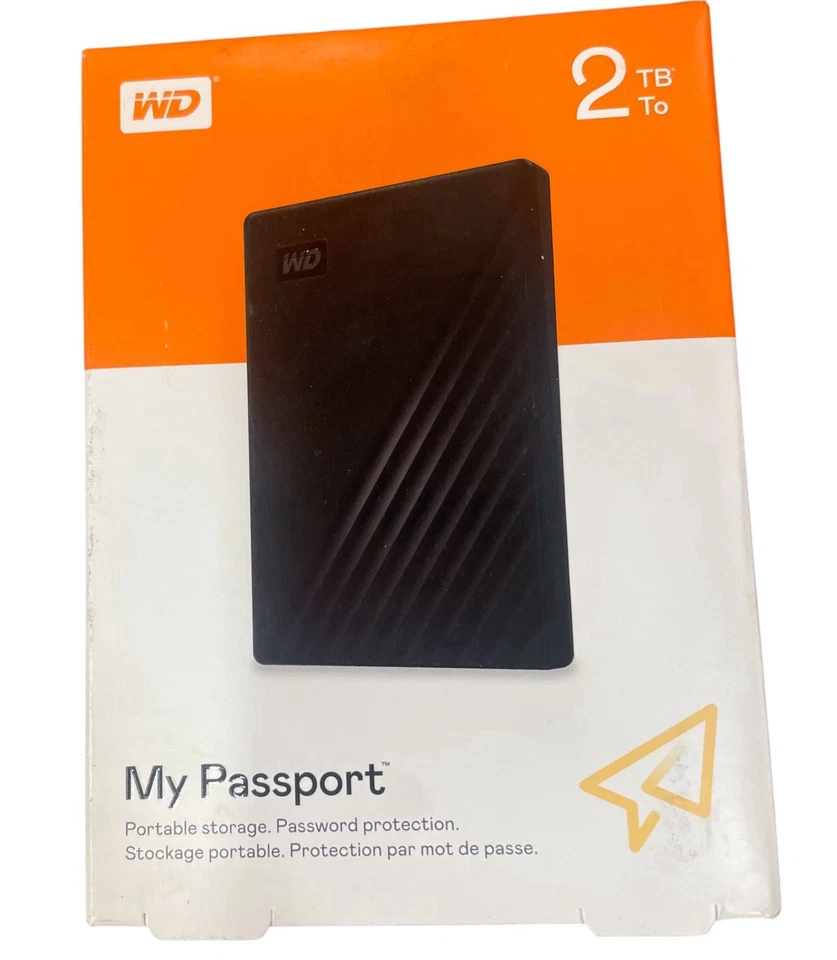 WD My Passport 2TB Portable External Hard Disk Drive Storage HDD for Windows PC - Image 1 of 1