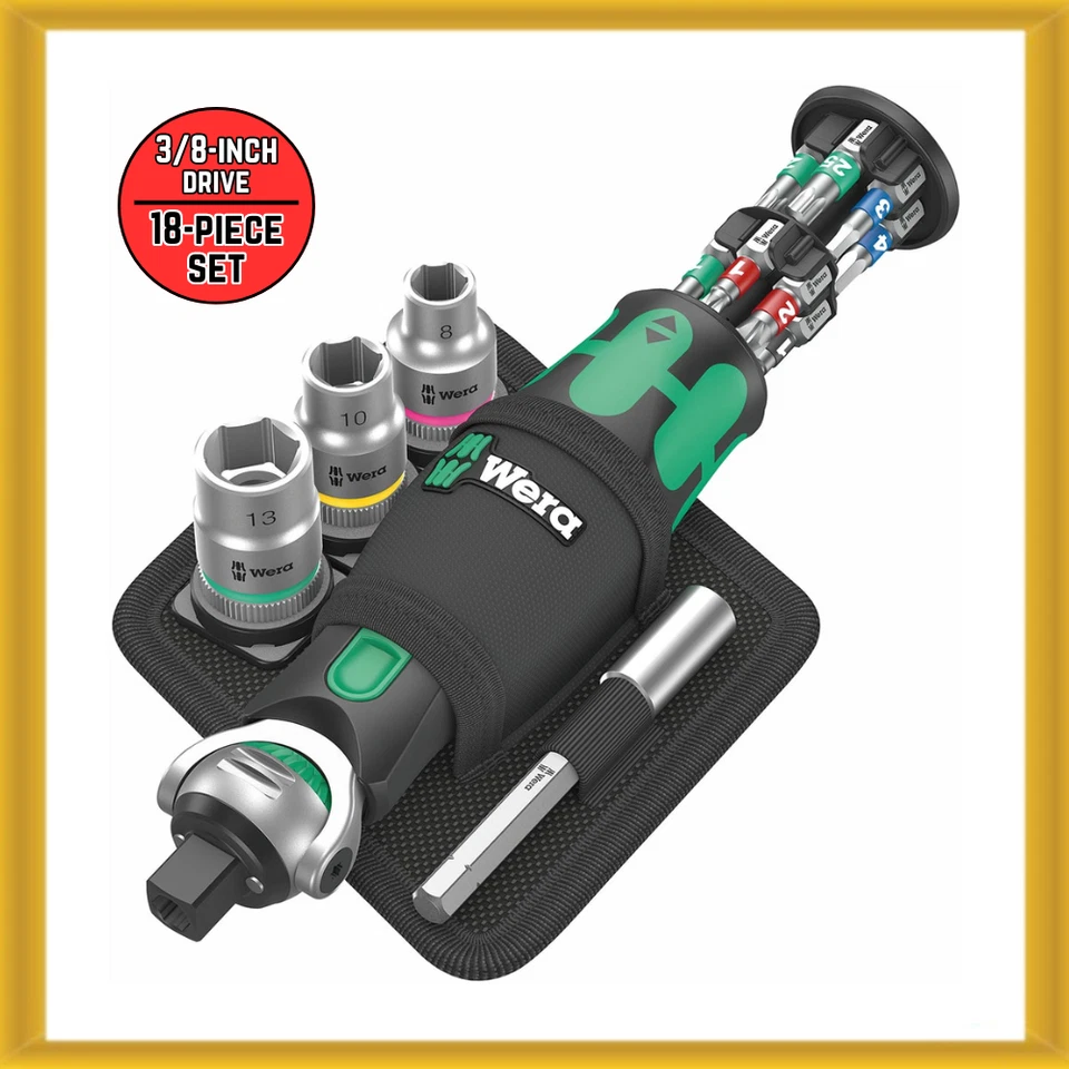 Wera Pocket 3/8-inch Drive Ratchet Metric Socket/Bit 18-piece Set (NEW) - Image 1 of 4