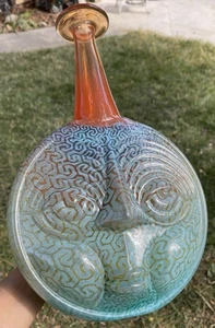 KJELL ENGMAN signed Kosta Boda Rio Face 14.5" bottle Vase - Picture 1 of 24