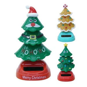 Christmas Solar Powered Dancing Toy 2.36x4.33 Inches Bobblehead Christmas Tree - Picture 1 of 15