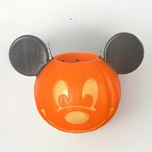 Disney MICKEY MOUSE HALLOWEEN PUMPKIN Blow Mold Trick or Treat Candy Bucket Pail - Picture 1 of 8