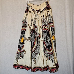 Gonna Advance Apparels taglia libera elefante africano timbrata mandala lunghezza intera - Foto 1 di 11