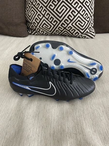 Nike Legend 10 Elite FG Black Chrome Hyper Royal DV4328 040 Men's Size 6.5 - Picture 1 of 5