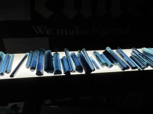 Amazing 178 CT 54 Piece Deep Blue Facet Quality Tourmaline Crystals Lot - Picture 1 of 21