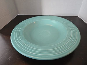 FIESTA LARGE BOWL HOMER LAUGHLIN CHINA Turquoise Soup Pasta Bowl Fiestaware - Picture 1 of 8