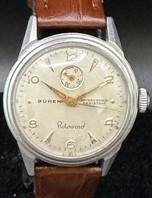 Buren Rotowind 1940s Vintage Men’s Watch Automatic Power Reserve See Desc Rare! - Image 1 of 4