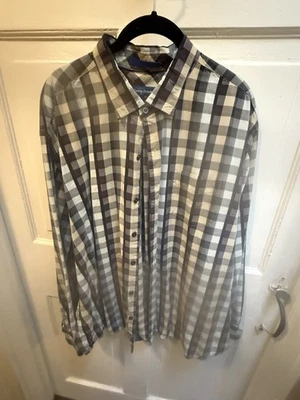 Camisa Tommy Bahama XXL a Cuadros 100% Seda Manga Larga Abotonada Lujo Foto 1 de 4