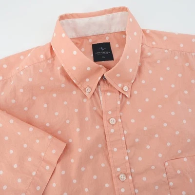Tailorbyrd Collection Mens XL Short Sleeve Button Down Polka Dot Shirt - Image 1 of 4