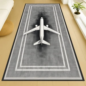Flugzeug Landebahn Teppich, Flughafen Lang Teppiche, Spielzimmer Teppich, Bahn Luftfahrt Teppiche - Bild 1 von 10