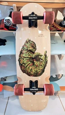 AUTÉNTICO Landyachtz Remolcador Meowijuana Ultra Carve Cruiser Longboard Monopatín Foto 1 de 4