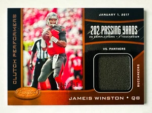 Tarjeta de camiseta usada del juego Jameis Winston 2017 certificada por Panini SP #/199 ¡Buccaneers! - Imagen 1 de 3