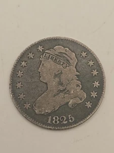 1825 Capped Bust Quarter 25c Silver Coin  - Picture 1 of 6