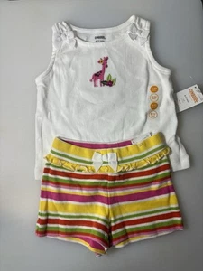 NWT- Gymboree Short And Tank Set Giraffe Size 6-12 Months Baby Girl - Picture 1 of 1