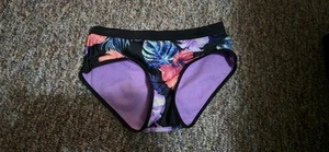 Vintage Girls Justice Bikini Bottom Size L/g(12/14) Floral Pattern Used - Picture 1 of 3