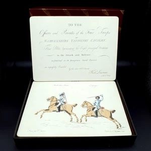Rare Lady Clare Placemats Hungarian Sword excercise 1797 by Rich Lawrence Boxed - Picture 1 of 24