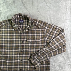 Patagonia Organic Cotton Flannel Shirt Plaid Button Up Long Sleeve Small - Picture 1 of 11