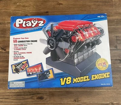 Kit de construcción de modelo de motor de combustión Playz V8 STEM Hobby Toy NUEVO caja abierta Foto 1 de 4