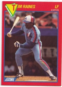 1989 Score Superstars #95 Tim Raines Montreal Expos HOF