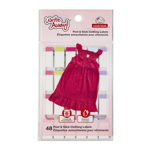 Etiquetas de ropa para niñas Mabel's Write Away SIN PLANCHA impermeables 48Pk - Imagen 1 de 5