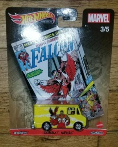 NIP Hot Wheels Pop Culture Marvel Comics The Falcon Combat Medic Yellow Van 2021 - Picture 1 of 2