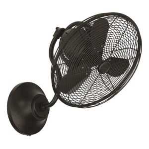 Craftmade Bellows I 14" Hard-wired Wall Fan, Flat Black - BW116FB3-HW - Picture 1 of 1